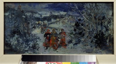 Decorontwerp voor de opera Mei Nacht van N. Rimsky-Korsakov door Konstantin Alekseevich Korovin