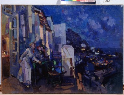 Avond op de veranda door Konstantin Alekseevich Korovin