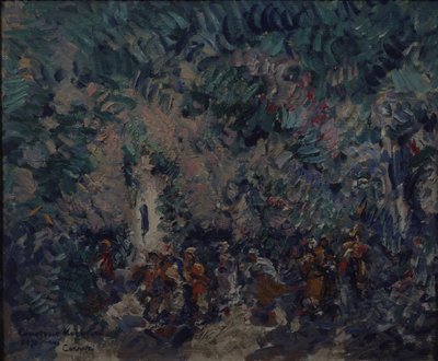Toneelontwerp voor het ballet Corsair door A. Adam, 1911 door Konstantin Alekseevich Korovin