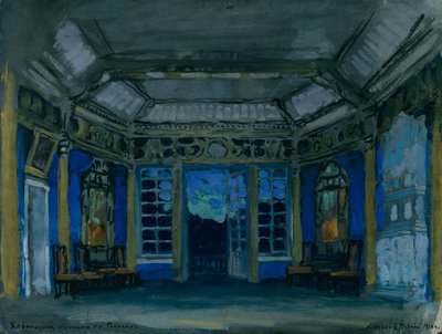 Toneelontwerp voor de opera Khovanshchina door M. Musorgsky, 1911 door Konstantin Alekseevich Korovin