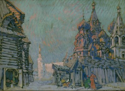 Toneelontwerp voor de opera Khovanshchina door M. Moessorgski, 1911 door Konstantin Alekseevich Korovin