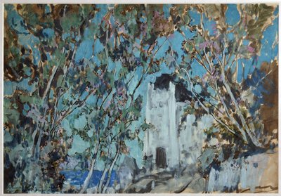 Toneelontwerp voor de opera Ruslan en Lyudmila door M. Glinka, 1906 door Konstantin Alekseevich Korovin