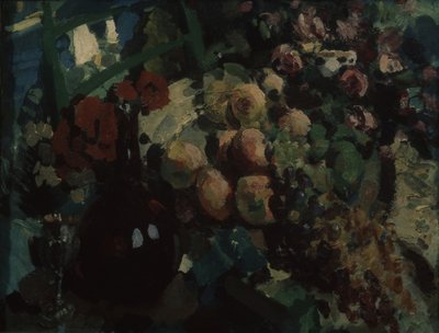 Stilleven. Wijnstok en vruchten, 1917 door Konstantin Alekseevich Korovin