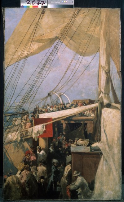 Op het dek door Konstantin Alekseevich Korovin