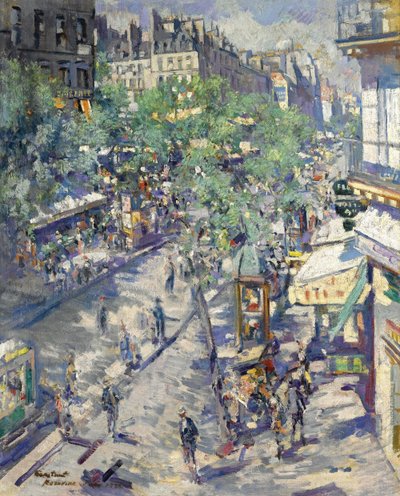 De Boulevard de Sébastopol in Parijs, 1923 door Konstantin Alekseevich Korovin