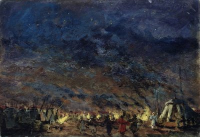 Het Polovtsische kamp. Decorontwerp voor de opera Prins Igor door A. Borodin, 1914 door Konstantin Alekseevich Korovin
