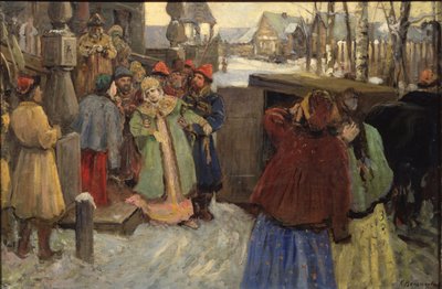 De arrestatie van Tsarevna Sophia door Konstantin Alexandrovich Veshchilov