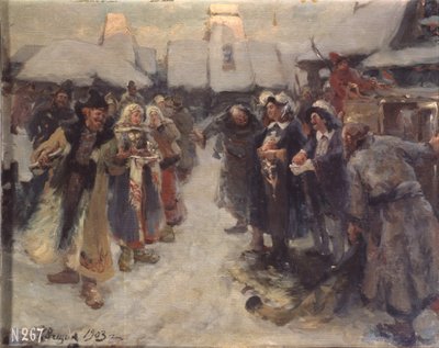 De buitenlanders in Moskou, 1903 door Konstantin Alexandrovich Veshchilov