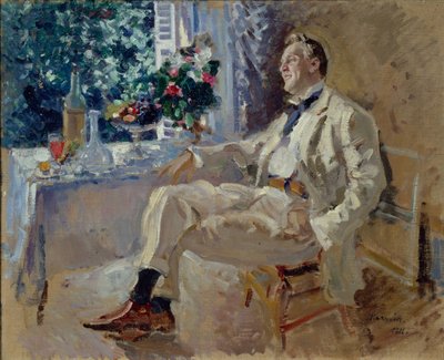 Portret van de zanger Feodor Ivanovich Chaliapin door Konstantin Alexeyevich Korovin