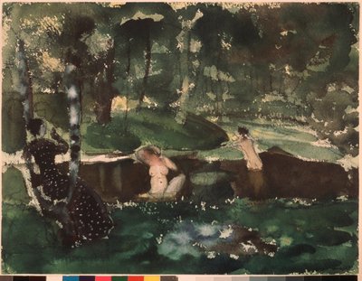 Baden door Konstantin Andreevic Somov