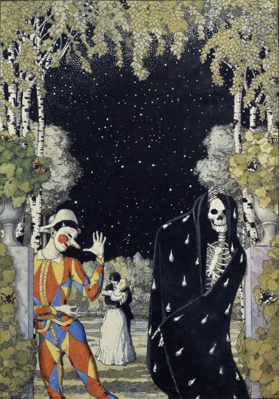 Harlekijn en de Dood, 1907 door Konstantin Andreevic Somov