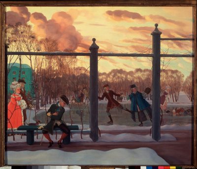 Winter. Schaatsbaan. door Konstantin Andreevic Somov