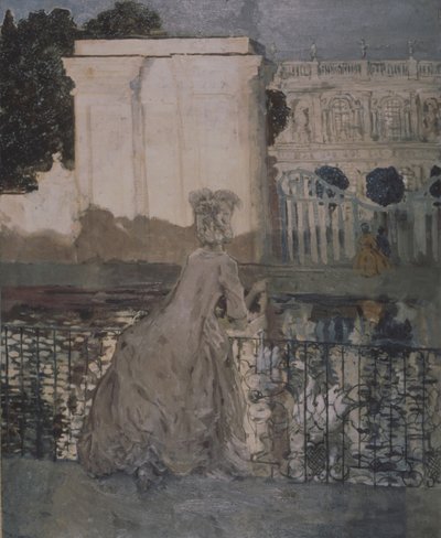 Dame bij de vijver door Konstantin Andreevic Somov