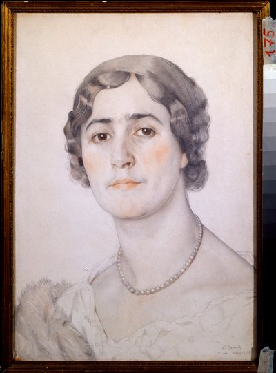 Portret van actrice D G Karysheva door Konstantin Andreevic Somov