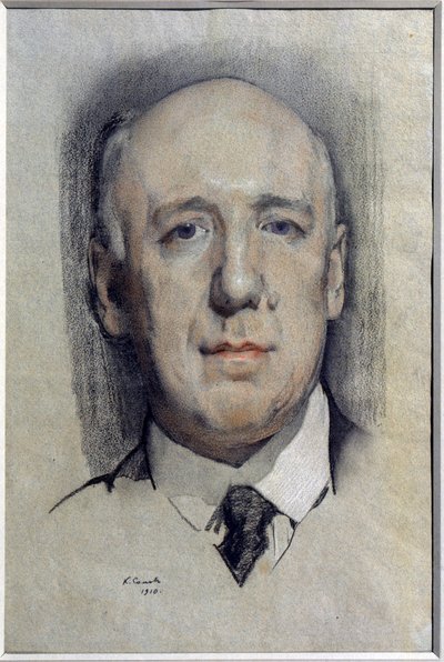 Portret van de schrijver Fyodor Sologub (1863-1927). Werk van Konstantin Andreyevich Somov (1869-1939) door Konstantin Andreevic Somov