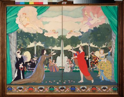 Gordijnontwerp voor het Vrije Theater in Moskou door Konstantin Andreevic Somov