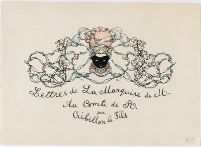 Vignet uit Le Livre de la Marquise, 1907 door Konstantin Andreevic Somov