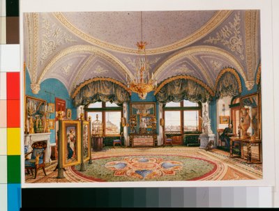Interieurs van het Winterpaleis: De hoektekenkamer van Keizer Nicholas I door Konstantin Andreyevich Ukhtomsky