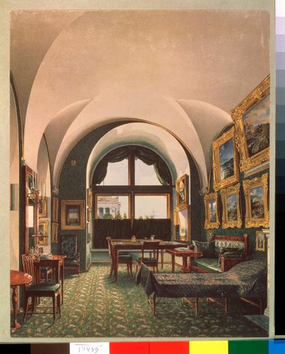 De kleine studeerkamer van keizer Nicolaas I in het Winterpaleis in Sint-Petersburg door Konstantin Andreyevich Ukhtomsky