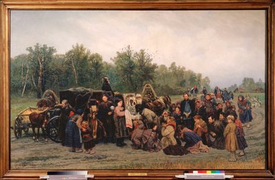 De aankomst van een icoon door Konstantin Apollonovich Savitsky