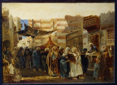 Een begrafenisceremonie in Caïro door Konstantin Egorovich Makovsky