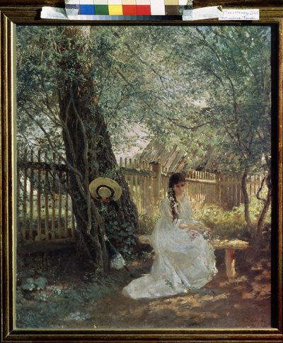 In de tuin door Konstantin Egorovich Makovsky