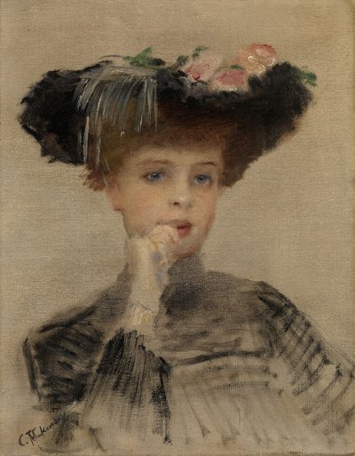 La Parisienne, 1902 door Konstantin Egorovich Makovsky