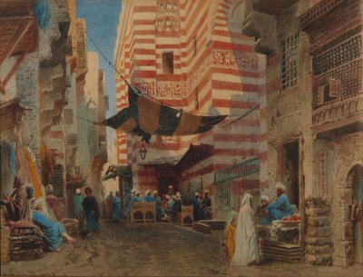 Op de straat van Caïro, 1873 door Konstantin Egorovich Makovsky
