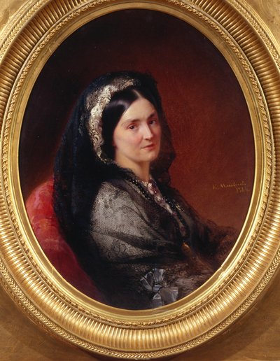 Portret van Gravin Natalia Pavlovna Stroganova door Konstantin Egorovich Makovsky