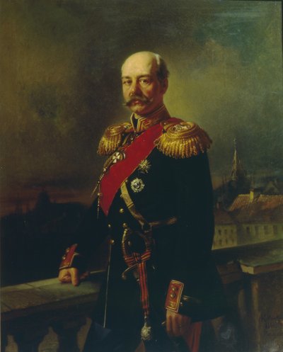 Portret van generaal Konstantin Petrovich von Kaufman 1818-1882, 1866 door Konstantin Egorovich Makovsky