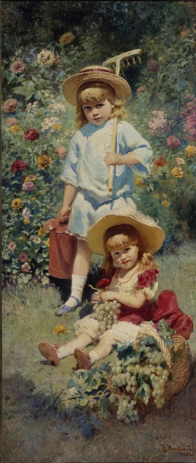 Portret van de kinderen van de kunstenaar, 1882 door Konstantin Egorovich Makovsky