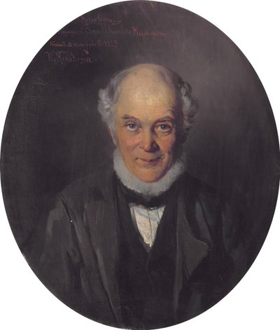 Portret van de schilder Yegor Ivanovich Makovsky 1802-1886 door Konstantin Egorovich Makovsky