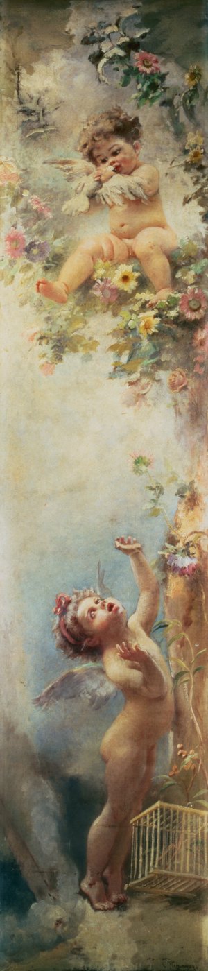 Putti aan het Spelen door Konstantin Egorovich Makovsky