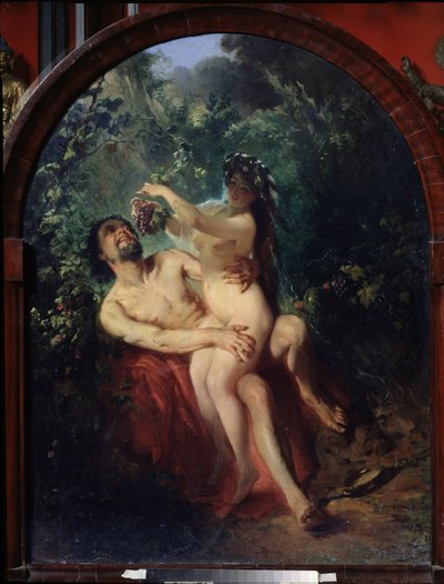 Sater en nimf door Konstantin Egorovich Makovsky