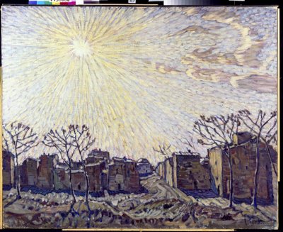 De zon (1906) door Konstantin Fedorovich Bogaevsky
