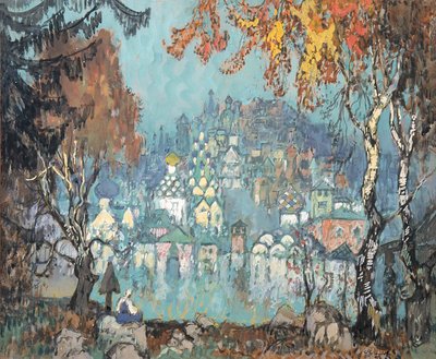 Een verzonken stad De onzichtbare stad Kitezh, 1933 door Konstantin Ivanovich Gorbatov