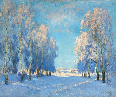 Een winterdag, 1934 door Konstantin Ivanovich Gorbatov