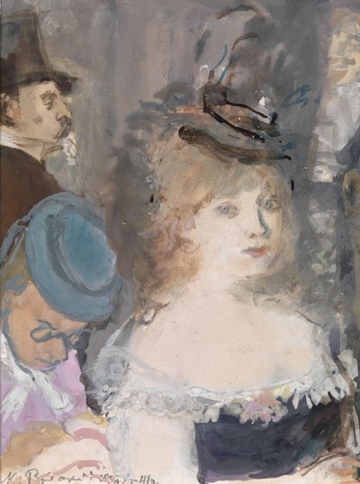 Illustratie voor Boule de Suif door Guy de Maupassant door Konstantin Ivanovich Rudakov