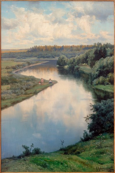 Aan de Oka door Konstantin Jakowlewitsch Kryshitzkij