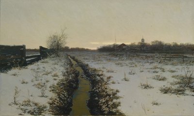 Winteravond, 1888 door Konstantin Konstantinovich Pervukhin