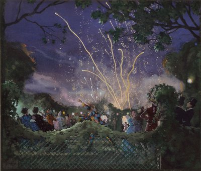 Vuurwerk, 1929 door Konstantin Somov