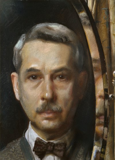 Zelfportret in een Spiegel, 1928 door Konstantin Somov