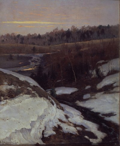 Vroege lente, 1905 door Konstantin Yakovlevich Kryzhitsky