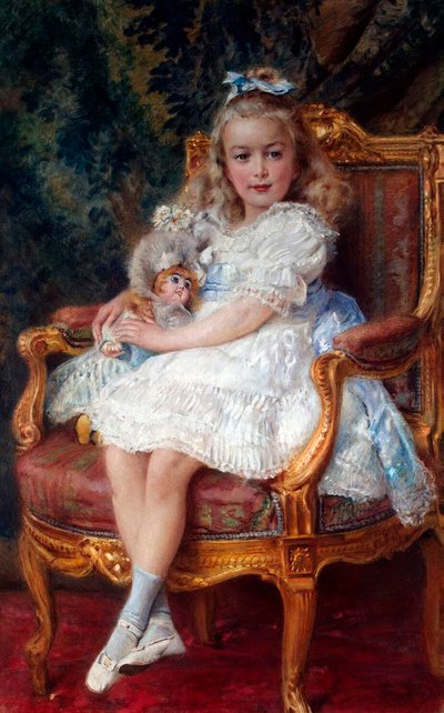 Portret van Groothertogin Maria Nikolaevna van Rusland door Konstantin Yegorovich Makovsky