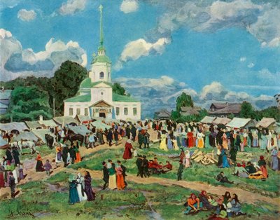 Een dorpsvakantie door Konstantin Yuon