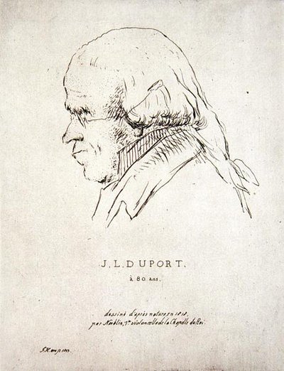 Jean-Louis Duport op 80-jarige leeftijd (1749-1819) door Korblin (after)