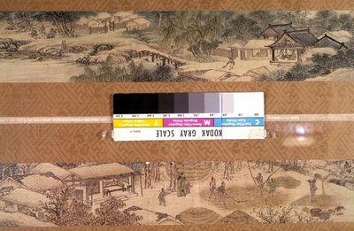 Koreaanse kunst: landschap van de vier seizoenen toegeschreven aan Kim Tu Ryang (Tu-Ryang) (1686-1764) door Korean School