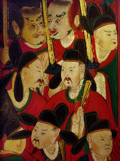 Detail van het portret van de Zesde Koning (Danjong) door Korean School