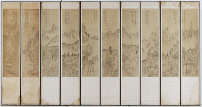 Landschapsscènes, Choson dynastie door Korean School