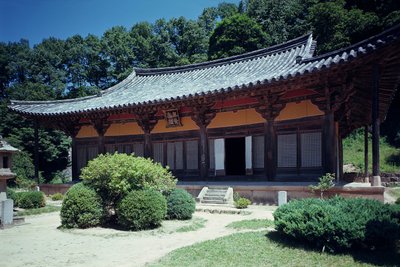 Tempel van Pusok-sa, herbouwd in 1358 door Korean School